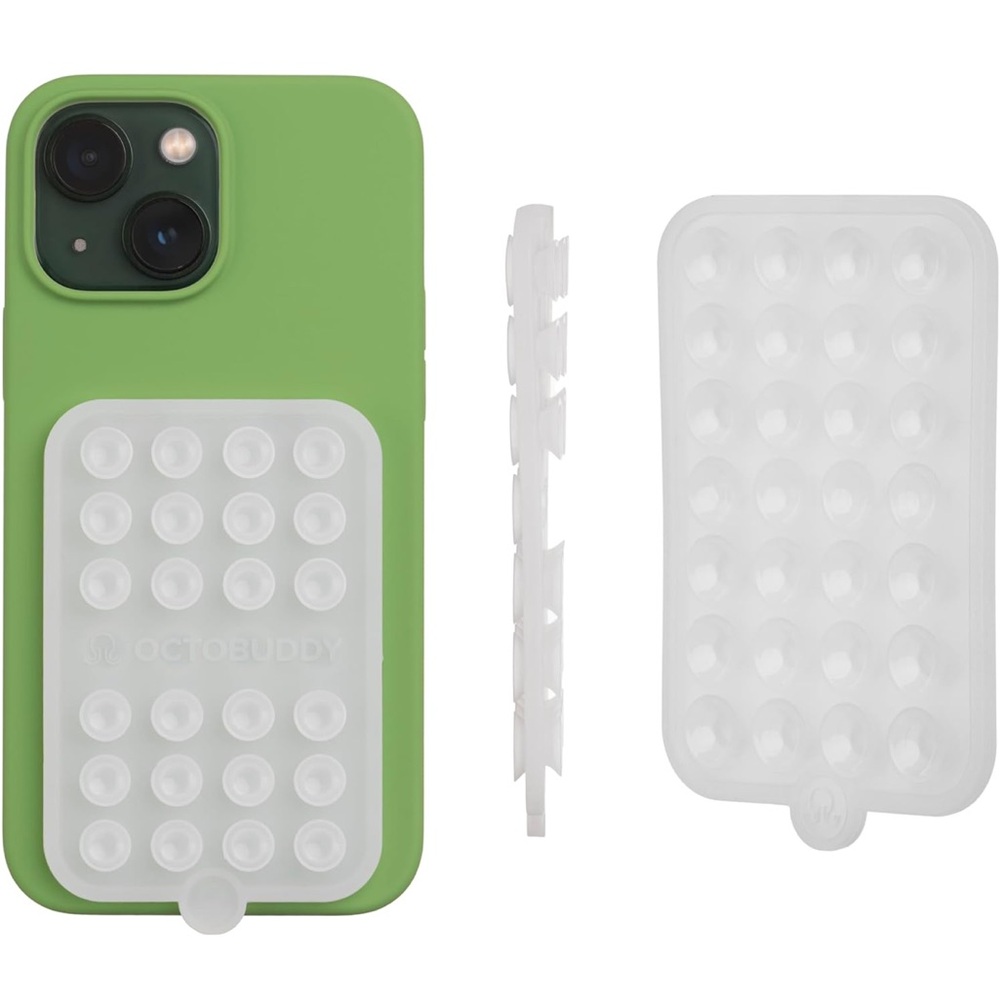 OCTOBUDDY Silicone Double-Sided Suction Phone Case Detachable Mount- Transparent